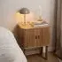 Lampe Bedside Cabinet with Sliding Doors - Oak