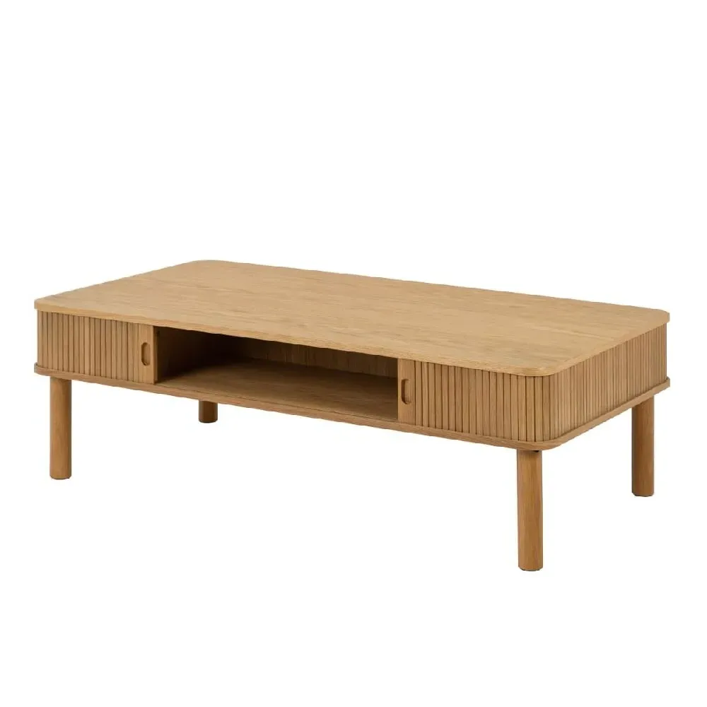 Lampe Coffee Table with Sliding Doors - Oak