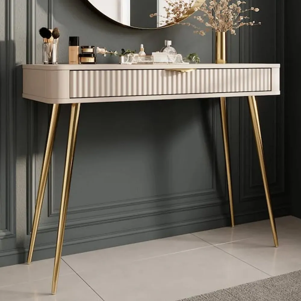 Lampe Dressing Table with Drawer - Beige, Laminated Board image