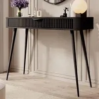 Lampe Dressing Table with Drawer - Black, Laminated Board