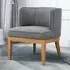 Lampe Fabric Armchair with Wooden Legs - Dark Grey