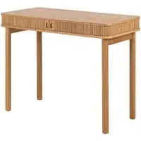 Lampe Laptop Desk with Sliding Doors - Oak
