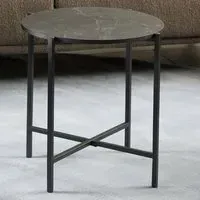 Lampe Round Side Table - Black, Wood