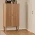 Lampe Tall Storage Cabinet with Sliding Doors - Oak