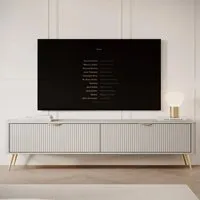 Lampe TV Stand with Storage - Beige, Laminated Board