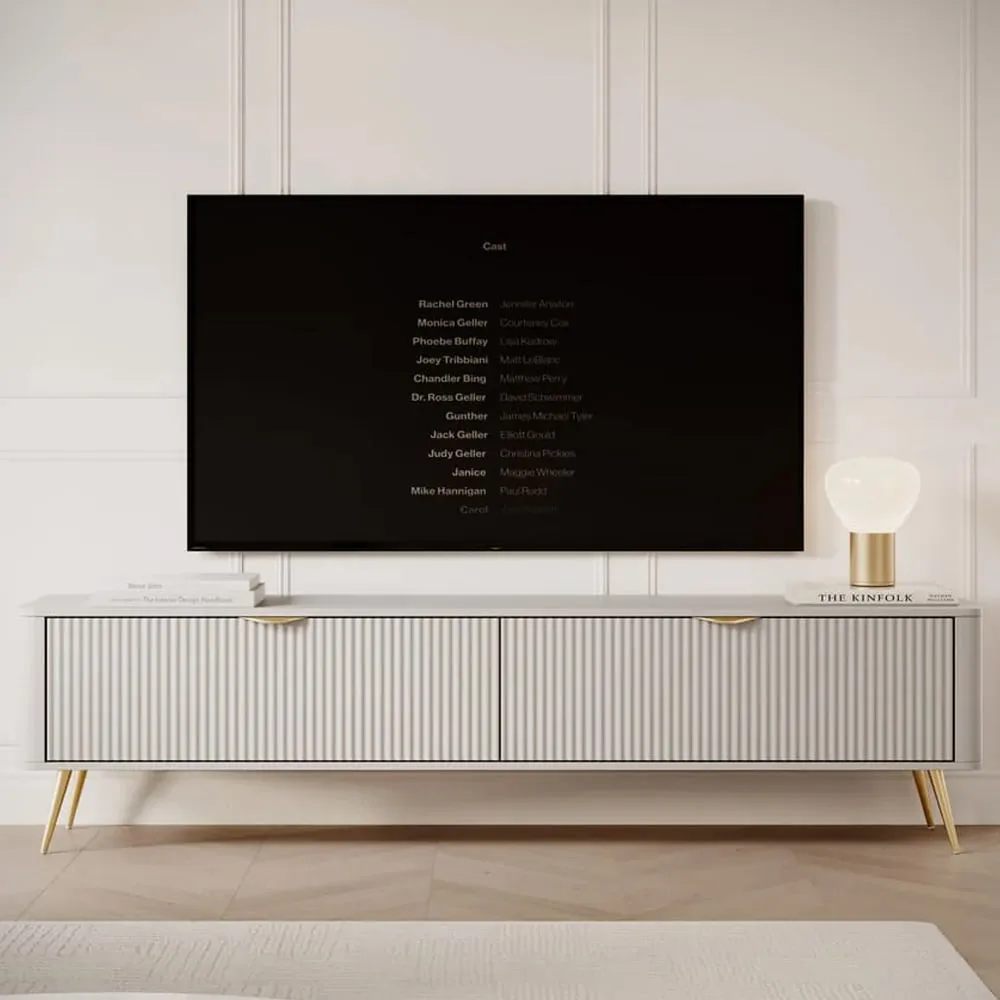 Lampe TV Stand with Storage - Beige, Laminated Board