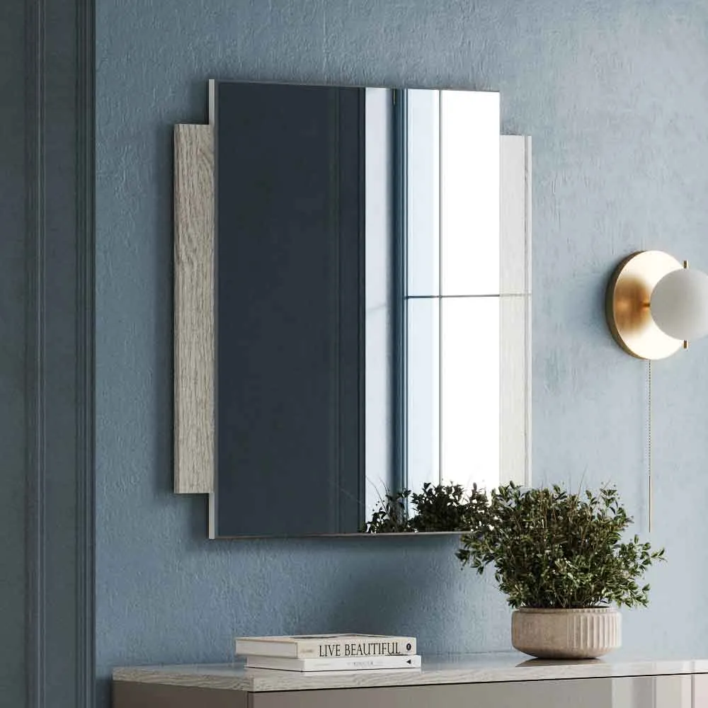 Lana Rectangular Mirror High Gloss - Oak product