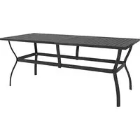 Lanai 190cm Garden Dining Table with Parasol Hole - Anthracite, Steel alternate view