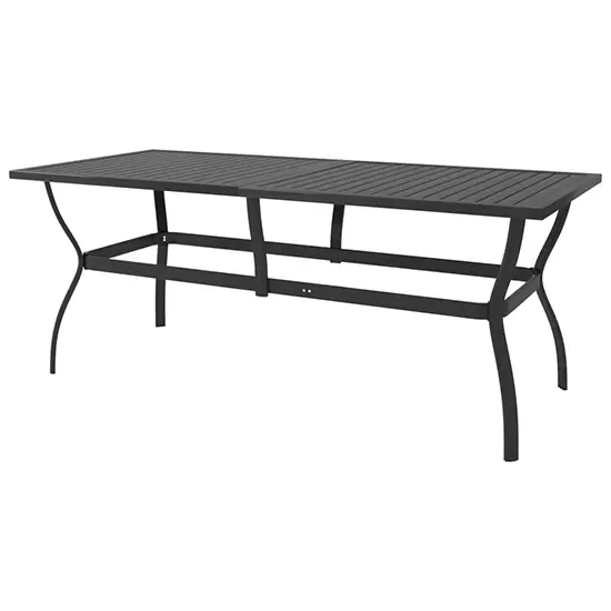 Lanai 190cm Garden Dining Table with Parasol Hole - Anthracite, Steel product