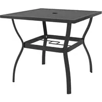 Lanai Square Garden Dining Table - Anthracite, Steel