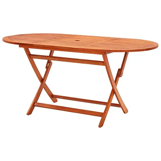 Landri Folding Garden Dining Table - Eucalyptus Wood, Oil Finish product