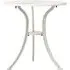 Lanelle Round Garden Coffee Table - White, Cast Aluminium