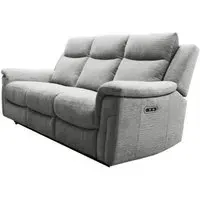 Langley 3-Seater Electric Recliner Sofa - Dove, Fabric