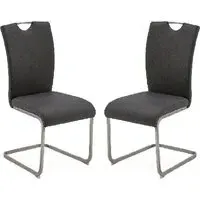 Langley Dining Chairs - Grey, Fabric