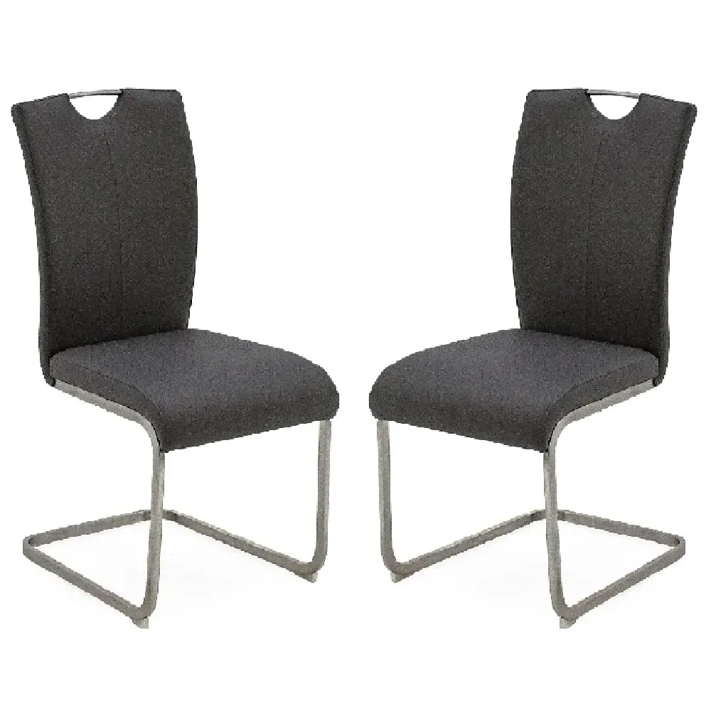 Langley Dining Chairs - Grey, Fabric