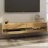 Langley Large Wall Hung TV Stand with LED - Oak, Wood