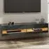 Langley Large Wall Hung TV Stand with LED - Wood