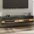 Langley Small Wall Hung TV Stand with LED - Anthracite, Wood