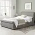 Lannister King Size Bed with Storage - Grey, Fabric