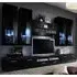 Lansing Entertainment Unit with LED - Black, High Gloss