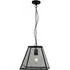 Lantern Triangle Ceiling Pendant Light - Matt Black, Glass