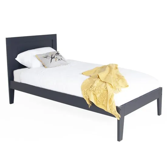 Lanus Single Bed Frame - Dark Grey, Melamine