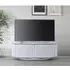 Lanza TV Stand with Rotating Base - White, Glass