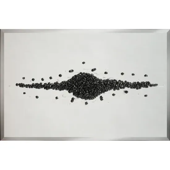 Lara Rectangular Wall Art - Silver, Glass product