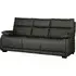 Laramie 3-Seater Sofa with Oak Legs - Dark Grey, Leather
