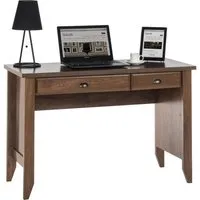 Laramie Laptop Desk with 2 Drawers - Oiled Oak, Wood