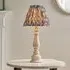 Laredo 25cm Resin Table Lamp - Almond White, Pearl Grey Shade