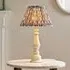 Laredo 30cm Resin Table Lamp - Almond White, Pearl Grey Shade
