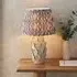 Laredo 35cm Ceramic Table Lamp - Ivory, Pearl Grey Shade