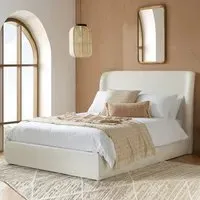 Laredo Double Ottoman Bed with Storage - Cream, Fabric