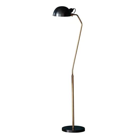 Largo Task Floor Lamp - Black, Brass