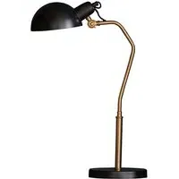 Largo Task Table Lamp - Black, Brass