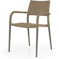 Laria Outdoor Rattan Armchair - Cream