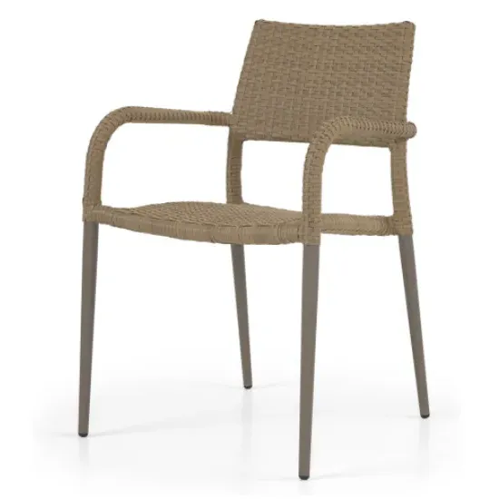 Laria Outdoor Rattan Armchair - Cream