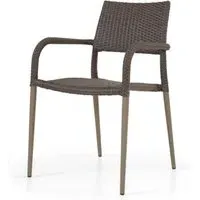Laria Outdoor Rattan Armchair - Mahogany