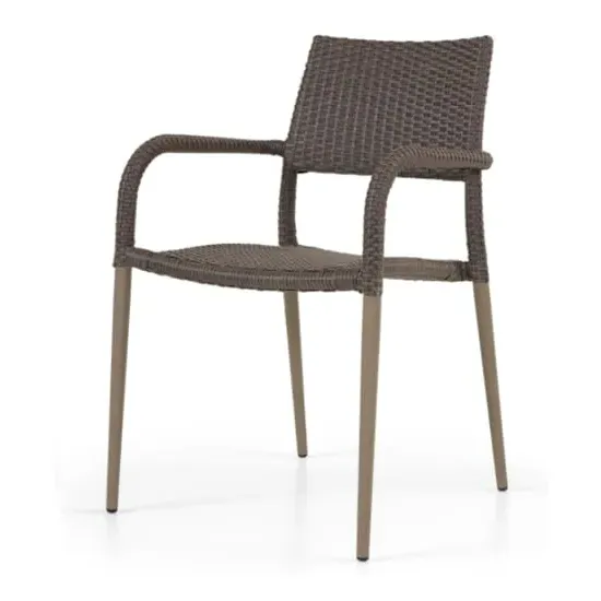 Laria Outdoor Rattan Armchair - Mahogany