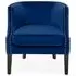 Larrisa Studded Chair with Armrests - Blue, Velvet