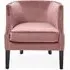 Larrisa Studded Chair with Armrests - Pink, Velvet