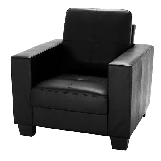 Larue 1 Seater Sofa - Black, Bonded Leather product
