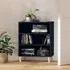 Larya 3-Shelf Bookcase - Black, Eucalyptus Wood