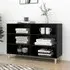 Larya 6-Shelf Bookcase - Black, Eucalyptus Wood