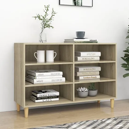 Larya 6-Shelf Bookcase - Sonoma Oak, Eucalyptus Wood