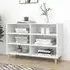 Larya 6-Shelf Bookcase - White, Eucalyptus Wood