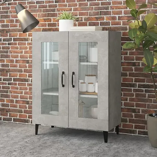 Latrell Sideboard with Glass Doors - Concrete Effect image