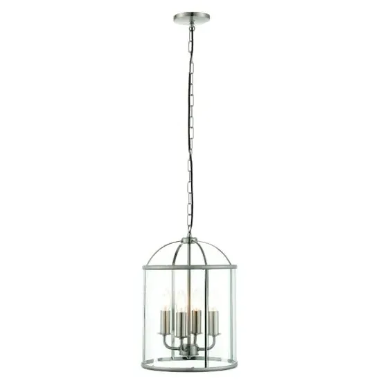 Laughlin 4-Light Pendant Light - Satin Nickel, Clear Glass