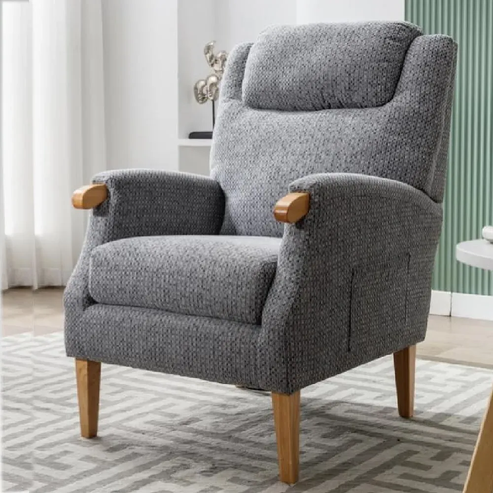 Laurel 1-Seater Sofa - Steel Blue, Fabric